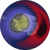 MERRA-2 South Polar Ozone